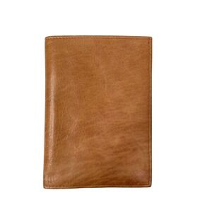 Levenger leather Passport Holder Travel Wallet Tan Unisex